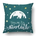 thumbnail image 1 of ARTJIA Camping Take Me To Neverland Lettering Travel And Adventure Starry Night Pillowcase Cover Cushion 18x18 inch, 1 of 1