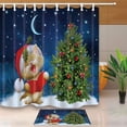thumbnail image 1 of ARTJIA Christmas Lovely Cat With A Hat Reading Shower Curtain 66x72 inches with Floor Doormat Bath Rugs 15.7x23.6 inches, 1 of 1