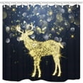 thumbnail image 1 of ARTJIA Christmas glittering Golden Star Constitute Reindeer Polyester Fabric Bathroom Shower Curtain 66x72 inches, 1 of 1