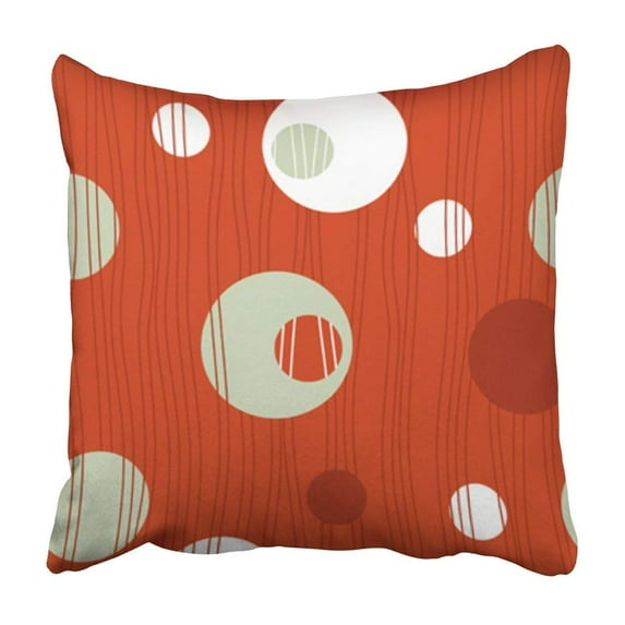 ARTJIA Colorful Century 70S Retro Pattern Mid 50S 60S Modern 1960S Simple 1940 Pillowcase Cover 18x18 inch