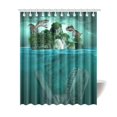 thumbnail image 1 of ARTJIA Dinosaur Island Bathroom Waterproof Fabric Shower Curtain 66x72 inches, 1 of 2