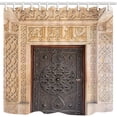 thumbnail image 1 of ARTJIA Egypt Mosque Wooden Door with Bronzed Floral Patterns Fabric Polyester Fabric Bathroom Shower Curtain 66x72 inches, 1 of 1