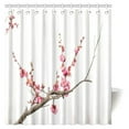 thumbnail image 1 of ARTJIA Floral Shower Curtain, Japanese Sakura Cherry Trees Blossom Spring Garden Park Fabric Bathroom Shower Curtain with Hooks, 66x72 Inches, 1 of 3