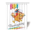 thumbnail image 1 of ARTJIA Happy Thanksgiving Turkey Home Decor Polyester Fabric Shower Curtain Bathroom Sets with Hooks 60x72 Inches, 1 of 3