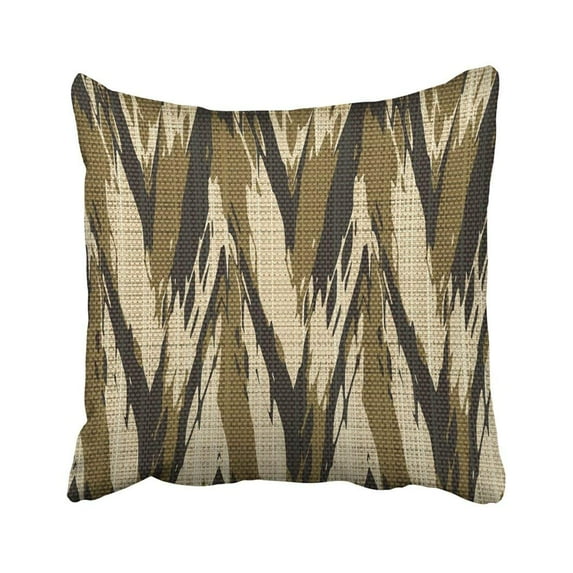ARTJIA Khaki City Abstract Canvas Geometric Vintage Architecture Build Cotton Fiber Furniture Pillowcase Throw Pillow Cover Case 18x18 inches