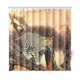 thumbnail image 1 of ARTJIA Leopard Shower Curtain Waterproof Fabric Bath Curtain 66x72 inches, 1 of 2