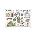 thumbnail image 1 of ARTJIA Lets Go Camping Deisign Pillowcase Pillow Cover Two Sides Printing 20x30 inches, 1 of 1