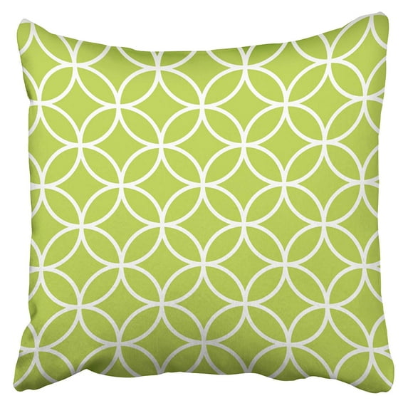 ARTJIA Lime Green Trellis Pillowcase Cushion Cover 18x18 inch