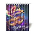 thumbnail image 1 of ARTJIA Mardi Gras Mask Bathroom Waterproof Fabric Shower Curtain 60x72 inches, 1 of 2
