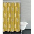 thumbnail image 1 of ARTJIA Modern Arrow Fletching Pattern Mustard Yellow Bathroom Shower Curtain 48x72 inches, 1 of 4
