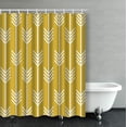 thumbnail image 1 of ARTJIA Modern Arrow Fletching Pattern Mustard Yellow Bathroom Shower Curtain 60x72 inches, 1 of 4