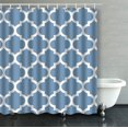 thumbnail image 1 of ARTJIA Moroccan Quatrefoil Dusk Blue Bathroom Shower Curtain 66x72 inches, 1 of 4