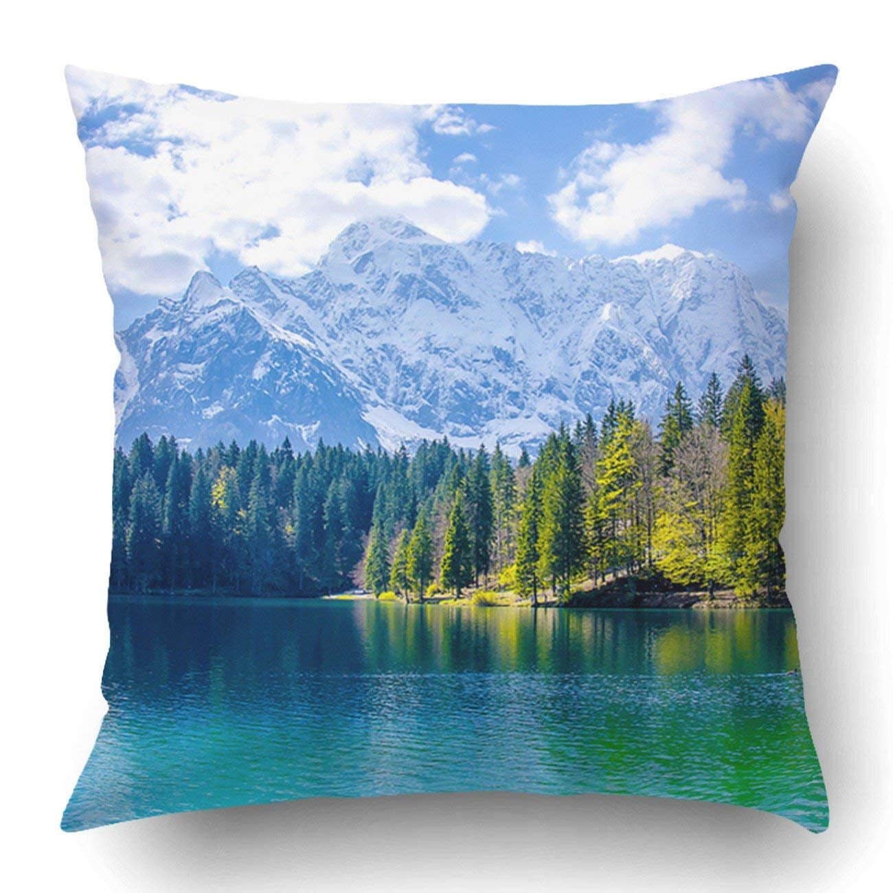 ARTJIA Mountain Lake Landscape Pillowcase Pillow Cushion Cover 18x18 inch Walmart