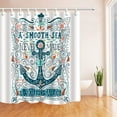 thumbnail image 1 of ARTJIA Nautical Marine Decor Vector Anchor in lettering Polyester Fabric Bath Curtain, Bathroom Shower Curtain 66x72 inches, 1 of 1