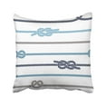 thumbnail image 1 of ARTJIA Navy Sailor Marine Pattern With Knots And Rope Sea With And Nautical Blue String Ship Boat Pillowcase Throw Pillow Cover Case 18x18 inches, 1 of 2