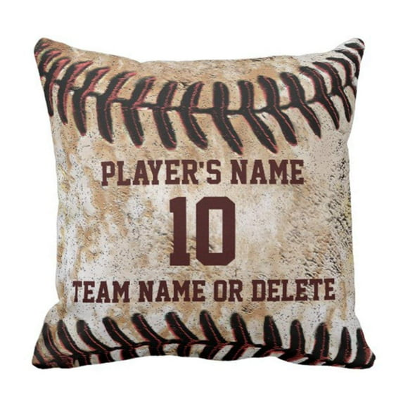 ARTJIA Night Personalized Senior Baseball Player Ideas Party Pillowcase Cover 20x20 inch