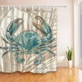thumbnail image 1 of ARTJIA Ocean Animal Decor Blue Crab Polyester Fabric Bathroom Shower Curtain 66x72 inches, 1 of 1