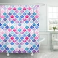 thumbnail image 1 of ARTJIA Ocean Mermaid Scales Watercolor Fish Bright Summer Pattern With Reptilian Green Shower Curtain Polyester Bathroom Curtain 60x72 inches, 1 of 4