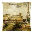 thumbnail image 1 of ARTJIA Paris Eiffel Tower Throw Pillow Cover Cushion Case 18x18 inches Two Sides Printing, 1 of 1