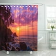 thumbnail image 1 of ARTJIA Pink Travel Palm Tress on Tropical Coast at Sunset Orange Beach Scenery Scene Hawaii Polyester Shower Curtain Bathroom Decor 66x72 inches, 1 of 3