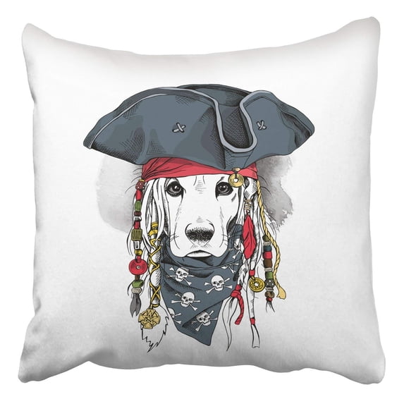 ARTJIA Portrait A Cocker Spaniel Dog In Pirate Hat Bandana A Dreadlocks Pillowcase Cover Cushion 18x18 inch