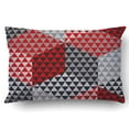 thumbnail image 1 of ARTJIA Red And Gray Geometry Hexagon Fabric Sample Geometric Pattern Swatch Pillowcase Pillow Cushion Cover 20x30 inch, 1 of 1