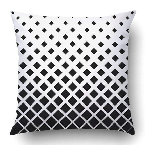 ARTJIA Repeating Black And White Square Pattern Design Pillowcase Pillow Cushion Cover 16x16 inch