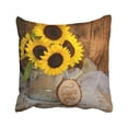 thumbnail image 1 of ARTJIA Sunflowers And Garden Watering Can Wedding Pillowcase Pillow Cover 18x18 inches, 1 of 1