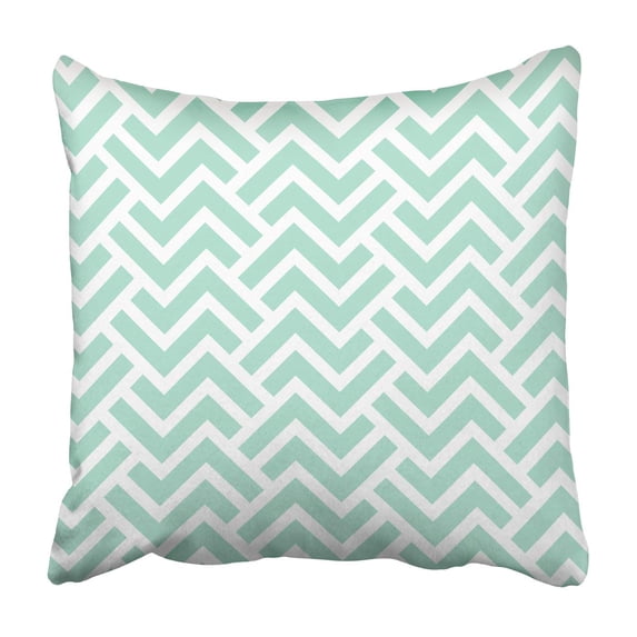 ARTJIA The geometric stripes Green and white texture Pillowcase Throw Pillow Cover Case 18x18 inches
