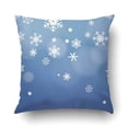 thumbnail image 1 of ARTJIA Xmas Snow Night Beautiful White Snowflake Blue Pillow Case Cushion Cover Case Throw Pillow Case 20x20 inches, 1 of 1