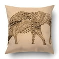 thumbnail image 1 of ARTJIA an elephant sepia toned African ornaments Pillowcase Throw Pillow Cover Case 20x20 inches, 1 of 2