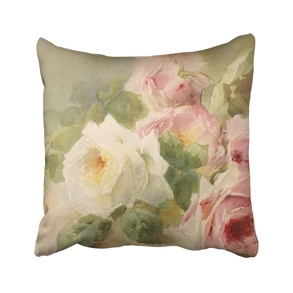 ARTJIA art vintage victorian rose watercolor Pillowcase Pillow Cover 20x20 inches