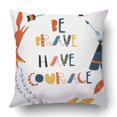 thumbnail image 1 of ARTJIA cute fox laurels and arrows in cartoon Be brave have courage Pillowcase Throw Pillow Cover Case 16x16 inches, 1 of 2