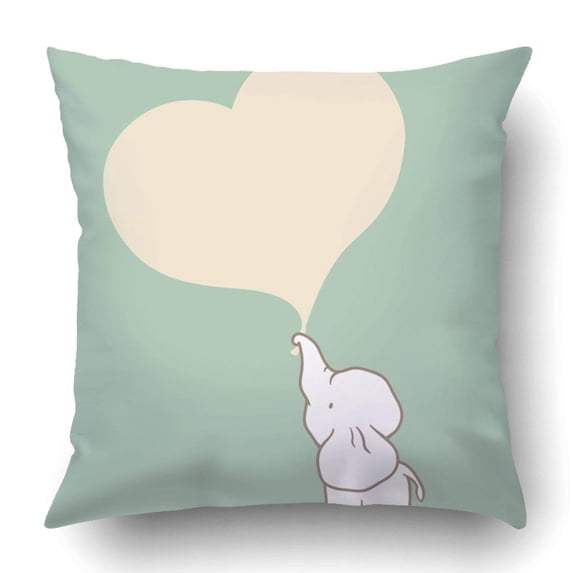 ARTJIA elephant illustration Pillowcase Throw Pillow Cover Case 16x16 inches