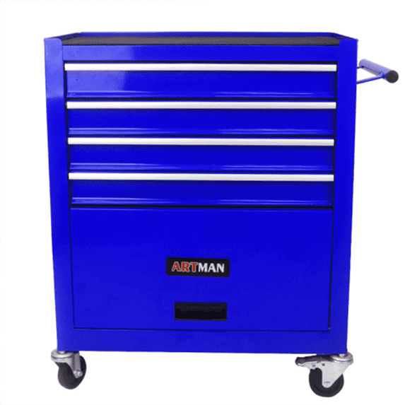 ARTMAN 4 Drawers Multifunctional Tool Cart With Wheels,Blue,24.25*13*29.33 in,1 Pack