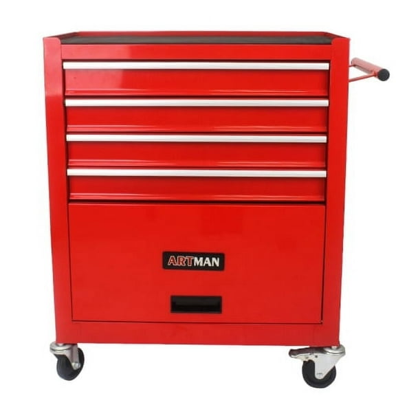 ARTMAN 4 Drawers Rolling Storage Steel Tool Cart Chest with Wheels and Drawers for Garage Workshop Warehouse