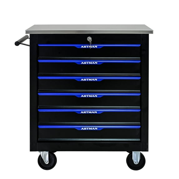 ARTMAN 6-Drawer Tool Storage Chest with Lockable Wheel,6 Drawer Tool Storage Cabinet for Garage, Warehouse , Repair Shop