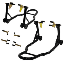 ARTMAN Motorcycle Front & Rear Stand 880 lbs,Universal Paddock Lift Stand, Front Wheel Fork Stand Rear Wheel Swingarm Spool Stand, Design for Most Yamaha Honda Kawasaki Suzuki Motorcycles