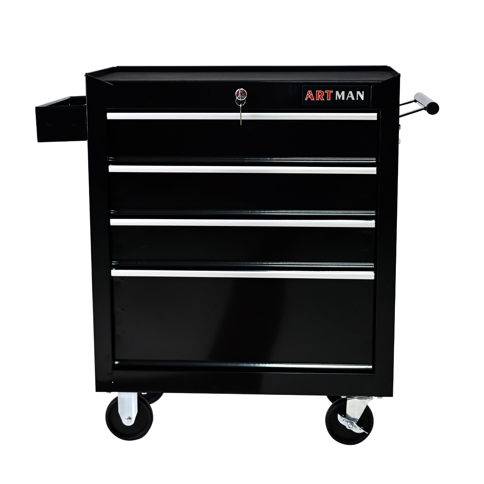 ARTMAN  4 Drawer Rolling Stoage Tool Chest, Tool Box with Wheels, Heavy Duty Industrial Service Cart Storage Organizer with Locking System for Garage, Warehouse, Workshop, Repair Shop