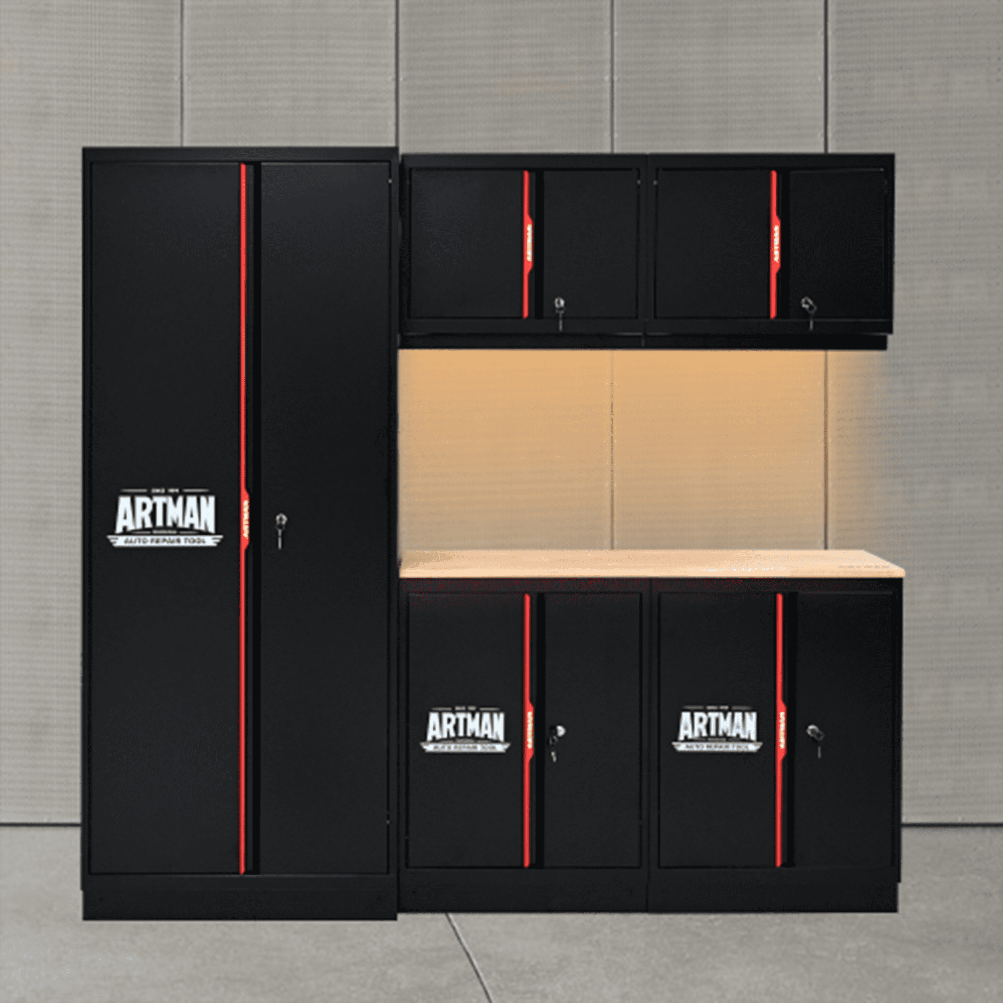 ARTMAN Steel Filing Cabinet with Compartments, Locking System & Drawers ...