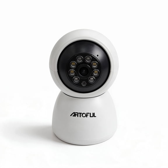 ARTOFUL Baby Monitor, HD WiFi Indoor Home Security Camera with Night Vision, 2-Way Audio, Pan/Tilt, Motion Detection, Pet Camera for Baby/Elder/Nanny, White