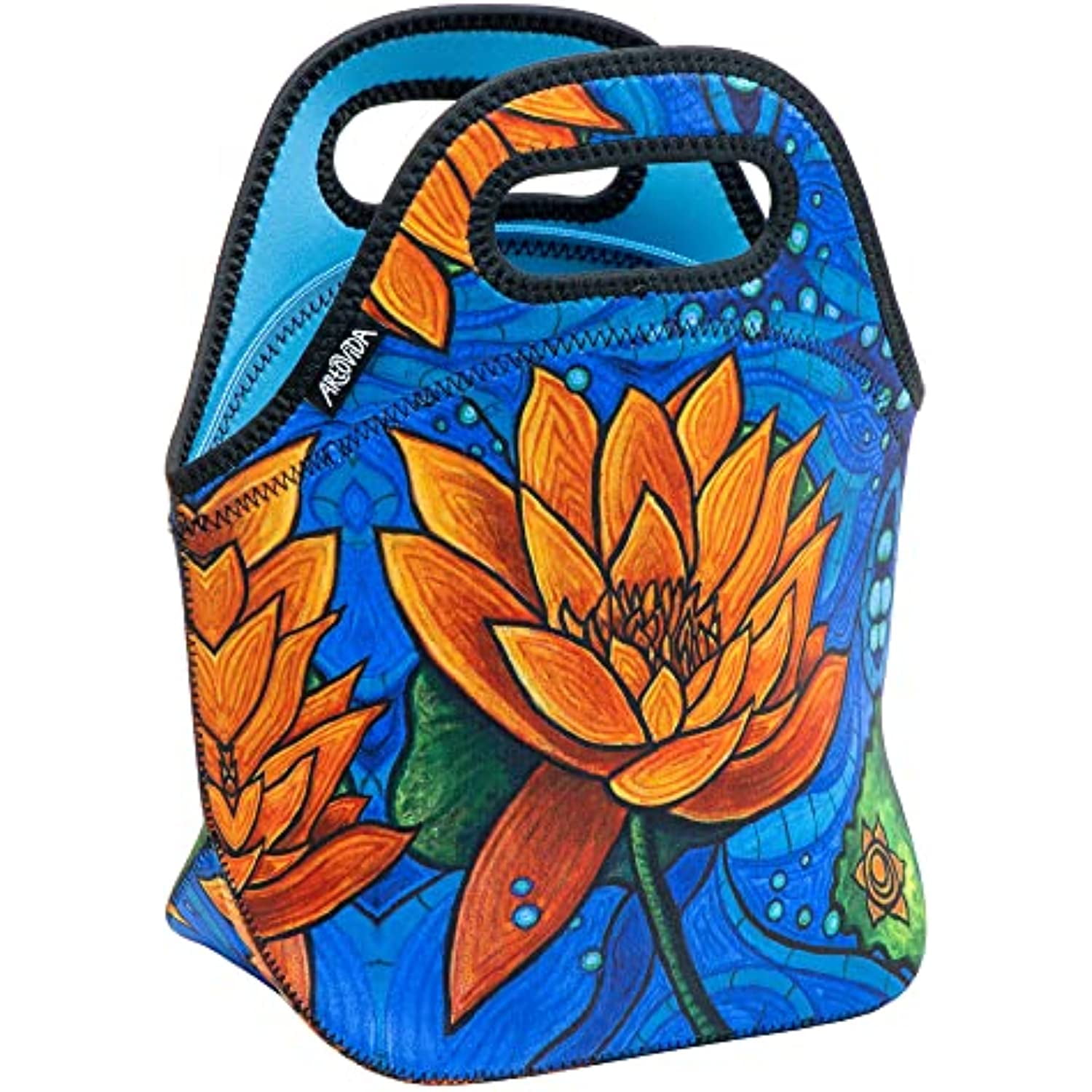 Artovida Large Neoprene Tote Bag – Insulated Beach, Gym, Lunch Bag With Pockets & Strap
