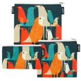 thumbnail image 1 of ARTOVIDA Artists Collective Reusable Lunch Baggies | Snack and Sandwich Bags with Zipper - Improved Dual Layer Design by Budi Kwan (Indonesia) "Flock of Birds", 1 of 7