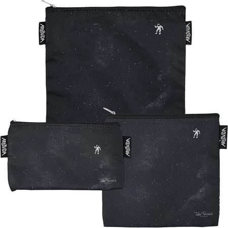 ARTOVIDA Artists Collective Reusable Lunch Baggies | Snack and Sandwich Bags with Zipper - Improved Dual Layer Design by Tobe Fonseca (Brazil) "Gravity"