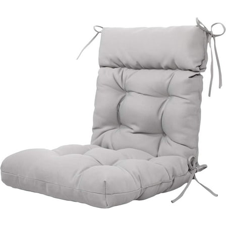 ARTPLAN Outdoor Cushions of Adirondack Chair with High Back Wicker Tufted Pillow for Outdoor Furniture Set of 1, 44"X21"X4", Grey