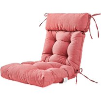 ARTPLAN Outdoor Cushions of Adirondack Chair with High Back Wicker Tufted Pillow for Outdoor Furniture Set of 1, 44"X21"X4", Repture Red