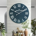 thumbnail image 1 of ARTPOWER Large Farmhouse Wall Clock, 35.5” Shiplap Wall Clock with Roman Numeral, Nearly Non-Ticking, Round Wall Clocks for Living Room Decor, Office, Bedroom, Entrance, Navy Blue, 1 of 18