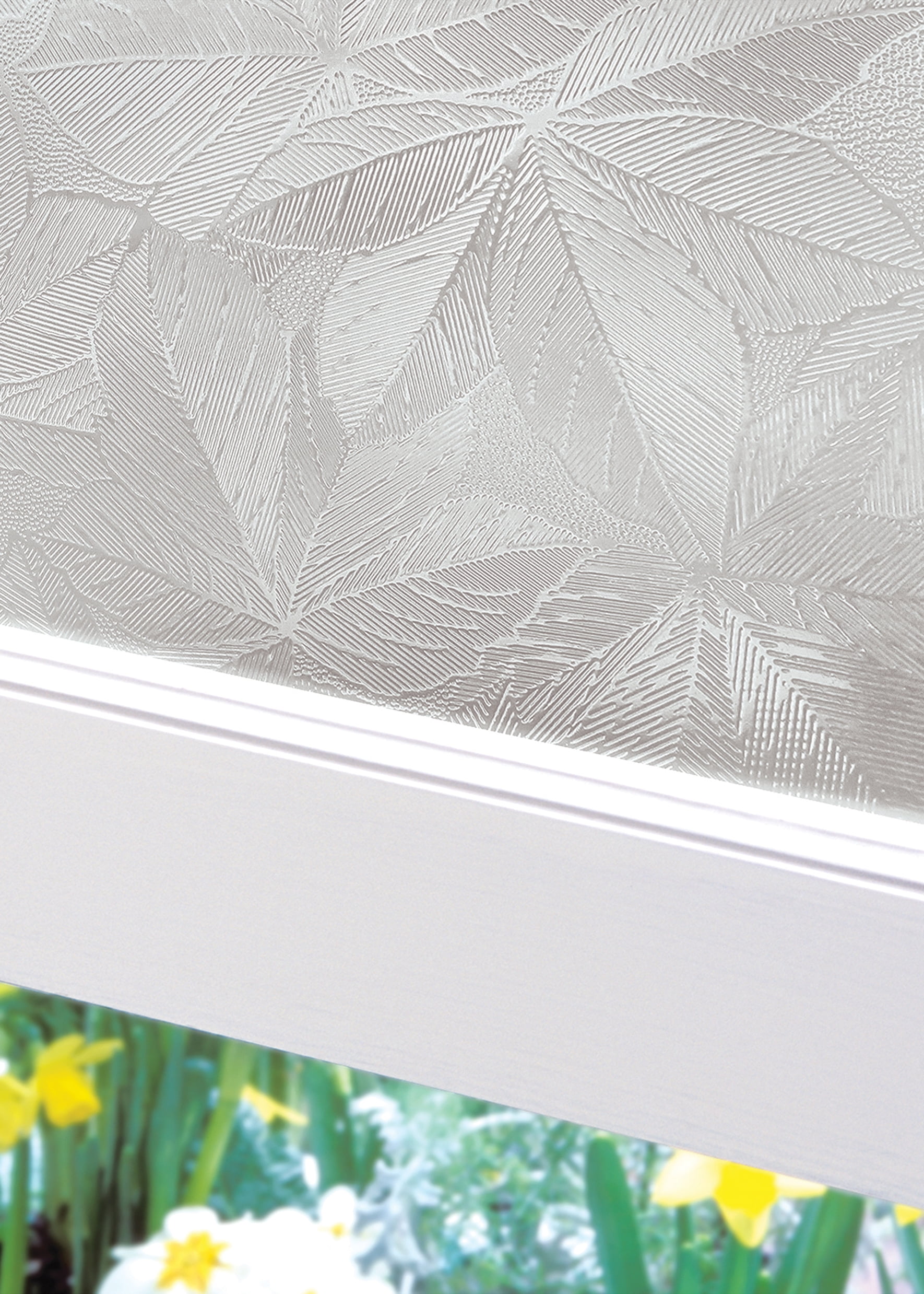 Elm Frosted Floral Privacy Window Film, 24" x 36" Vinyl