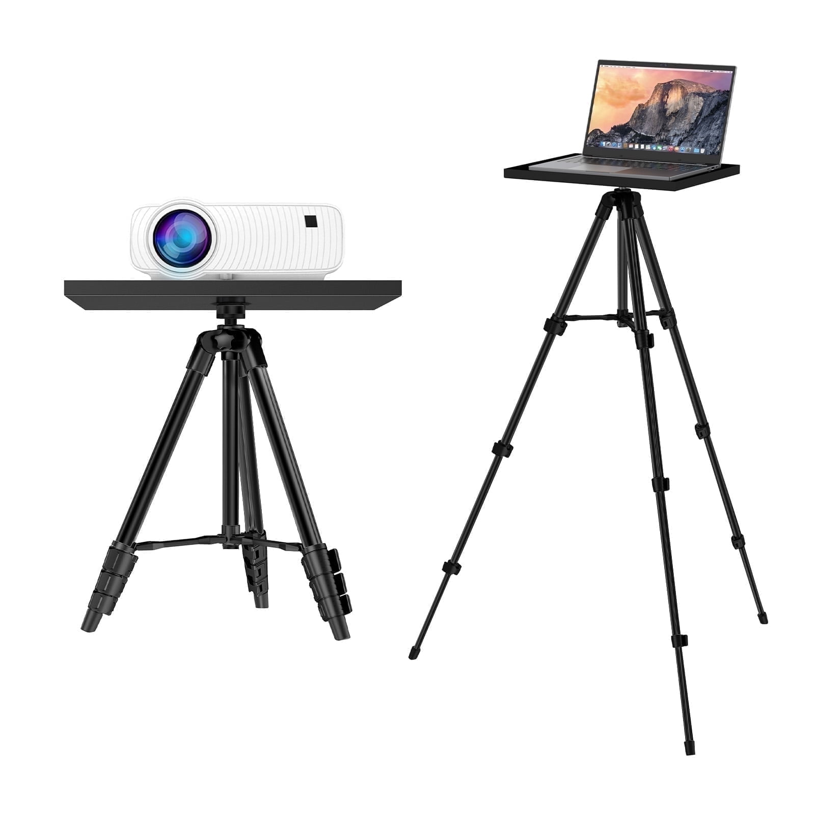ARTSEA Projector Stand Tripod, Multi-functional Adjustable Height 14.4 to 47 inches -Tripod for Projector & Laptop,Outdoor