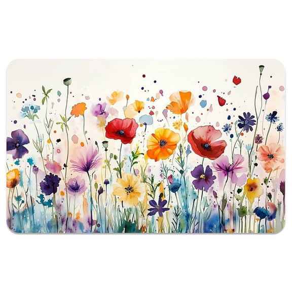 ARTSLION Bathroom Rugs Rubber Backing 32" x 20", Meadow Garden Mat, Non-Slip Kitchen Rugs, Quick Dry Bath Mat Kitchen Mat Home Decor Rug For Bedroom Kitchen Entryway Bathroom